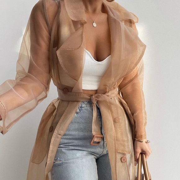 Sheer Mesh Trench - Picture 1 of 4